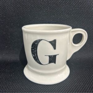 Anthropologie Monogram Initial Letter G Mug Coffee Cup